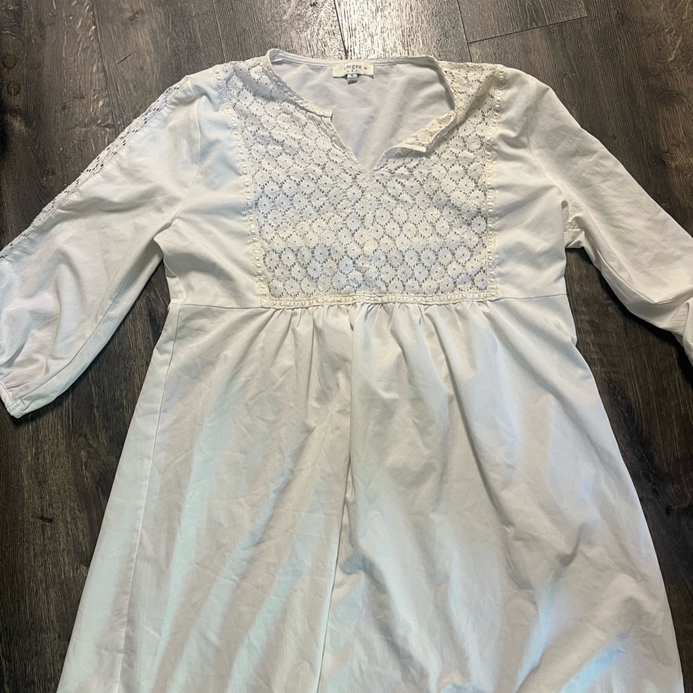 Umgee White Lace Detail Tunic